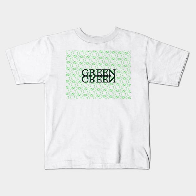 Green Kids T-Shirt by Manecreate